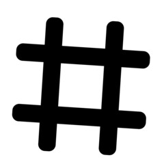 Obraz premium volumetric hashtag symbol. web icon