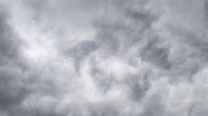 Ominous and heavy clouds before the hurricane