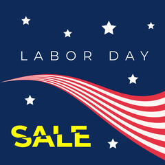 USA happy Labor day text design for advertising template