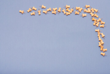 Push pins on background making a frame