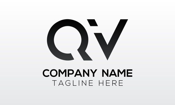Initial letter QV logo design with modern business typography vector template. Creative isolated QV letter logo design