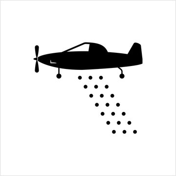 recommend clip art: Crop Duster Icon, Aircraft Spray Pesticides Fertilizer On Crop