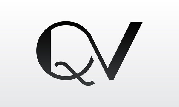 Initial letter QV logo design with modern business typography vector template. Creative isolated QV letter logo design