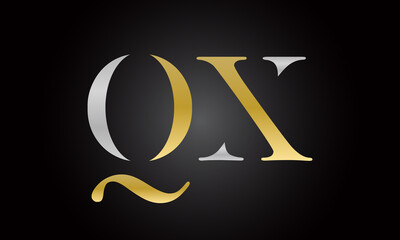 Initial letter QX logo design with modern business typography vector template. Creative isolated QX letter logo design