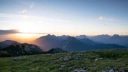 Sonnenaufgang über Liezen am Nazogl