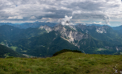 Cloudy day in the beautiful Carnic Alps, Paularo, Friuli-Venezia Giulia, Italy