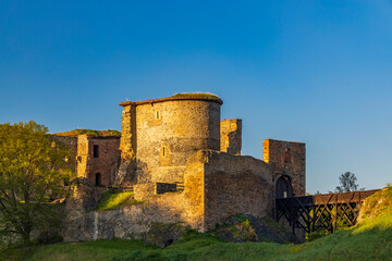 Ruins of Krakovec castle in Central Bohemia, Czech Republic