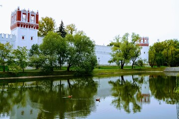 Fototapeta na wymiar castle on the river in Russia