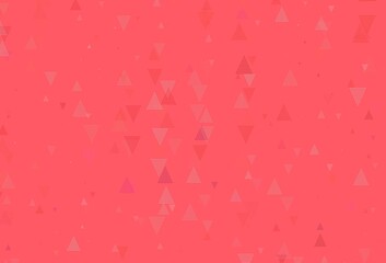 Light Red vector template with crystals, triangles.