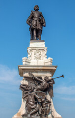 Monument de Samuel de Champlain (Samuel Champlain  Statue) Terrasse Dufferin Quebec City Québec...