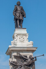 Fototapeta na wymiar Monument de Samuel de Champlain (Samuel Champlain Statue) Terrasse Dufferin Quebec City Québec Canada