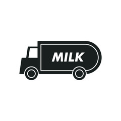 Milk truck icon. Delivery symbol modern, simple, vector, icon for website design, mobile app, ui. Vector Illustration