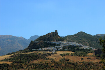 Fototapeta na wymiar Landscape of Zahara de la Sierra, town of Cádiz (Andalusia, Spain)