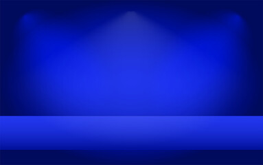 Empty vector abstract mock up 3D stage studio background for product display. Showroom shoot render.