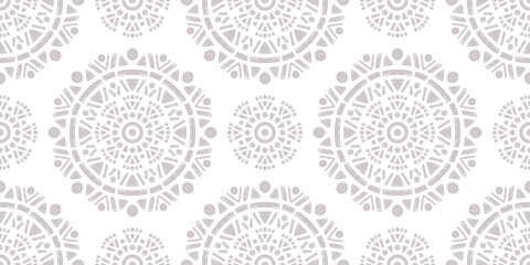 Abstract oriental pattern in boho style, endless geometric background. - 376265102