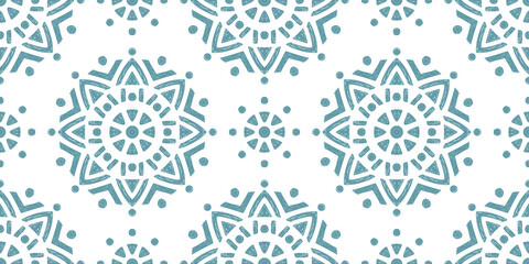 Abstract oriental pattern in boho style, endless geometric background.