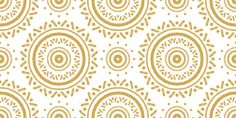 Abstract oriental pattern in boho style, endless geometric background.