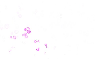 Light Purple, Pink vector background with bubbles.