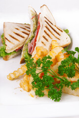 Pressed and toasted stuffed panini