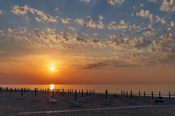 Sunset in Rodi Garganico, National park Gargano, Apulia, Italy