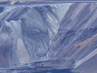 Lignite mining, surreal landscape in Garzweiler in Germany, searching for brown coal
