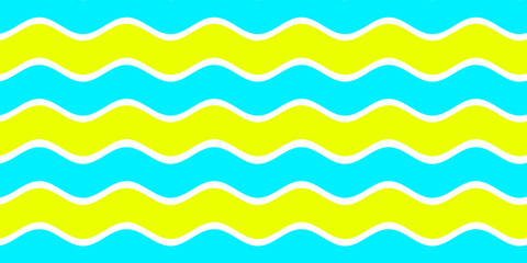 Blue white and yellow color wave pattern texture background. Use for design summer holiday concept.