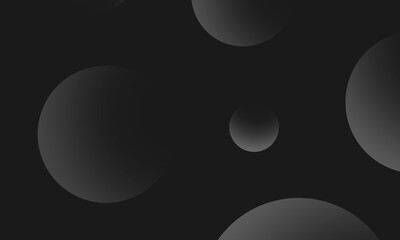 Gray circles gradient on black abstract background. Modern graphic design element.