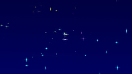 Christmas colorful starry on blue gradient background...