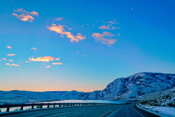 Mountain covered with snow, near Winthrop, WA