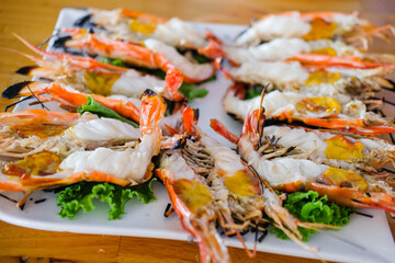 Grilled Shrimp served on Plate