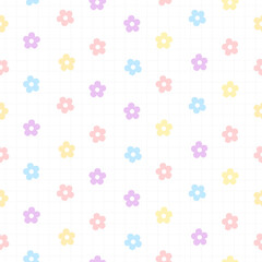 Cute little flowers seamless pattern background