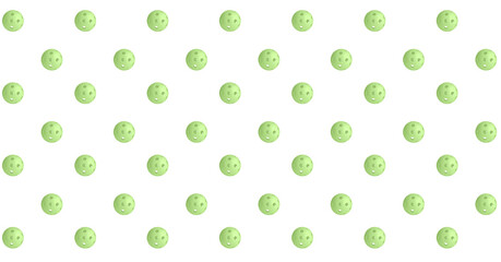 Pattern light green pickball on white background.