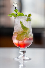 Fresh cold cocktail in the bar, happy hour