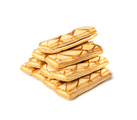 Sfogliatine glassate Italian puff pastry biscuits closeup