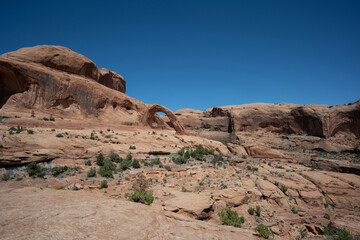Fototapeta na wymiar Corona Arch hiking trail in Utah