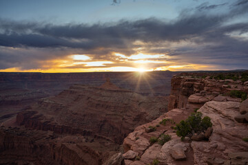 Sunset from Dead Horse point in Moab Utah