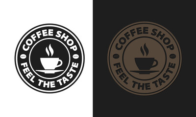 Coffee Shop Logo Design Template. Font used Santa Black. 100% editable and colour changeable.