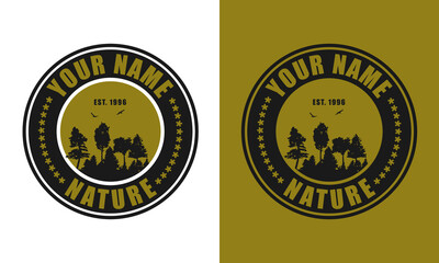 Forest or Adventure Logo Design Template. Font Name Impact. Fully Editable & Color Changeable.