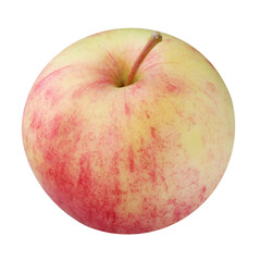 rustic apple isolated on white background with clipping path.
