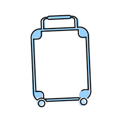 Vector baggage icon. luggage illustration cartoon style on white isolated background.