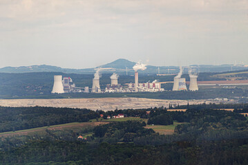 Turow Turów power plant with coal mine in Poland