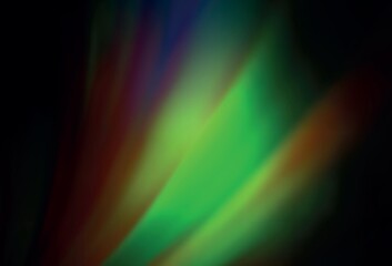 Dark Green, Red vector blurred shine abstract texture.