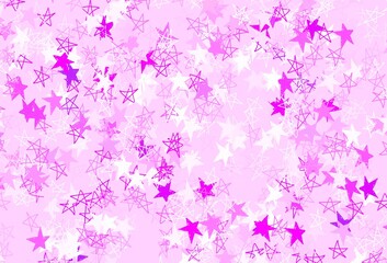 Light Blue, Red vector template with sky stars.