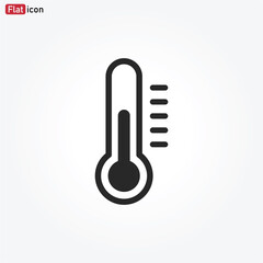 Thermometer icon vector . Temperature sign