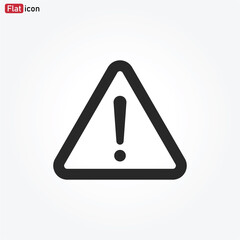 Warning icon vector . Attention sign