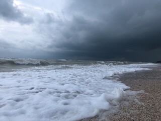 storm over the sea