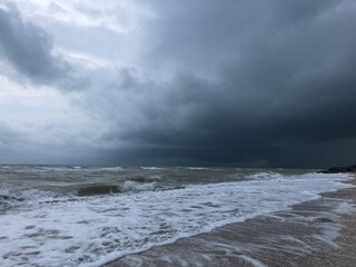 storm clouds over the sea