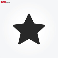 Star icon vector . Star sign