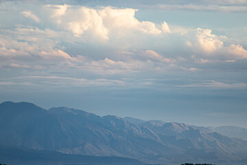 clouds over the mountains