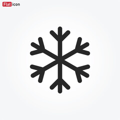 Snowflake icon vector . Cold sign